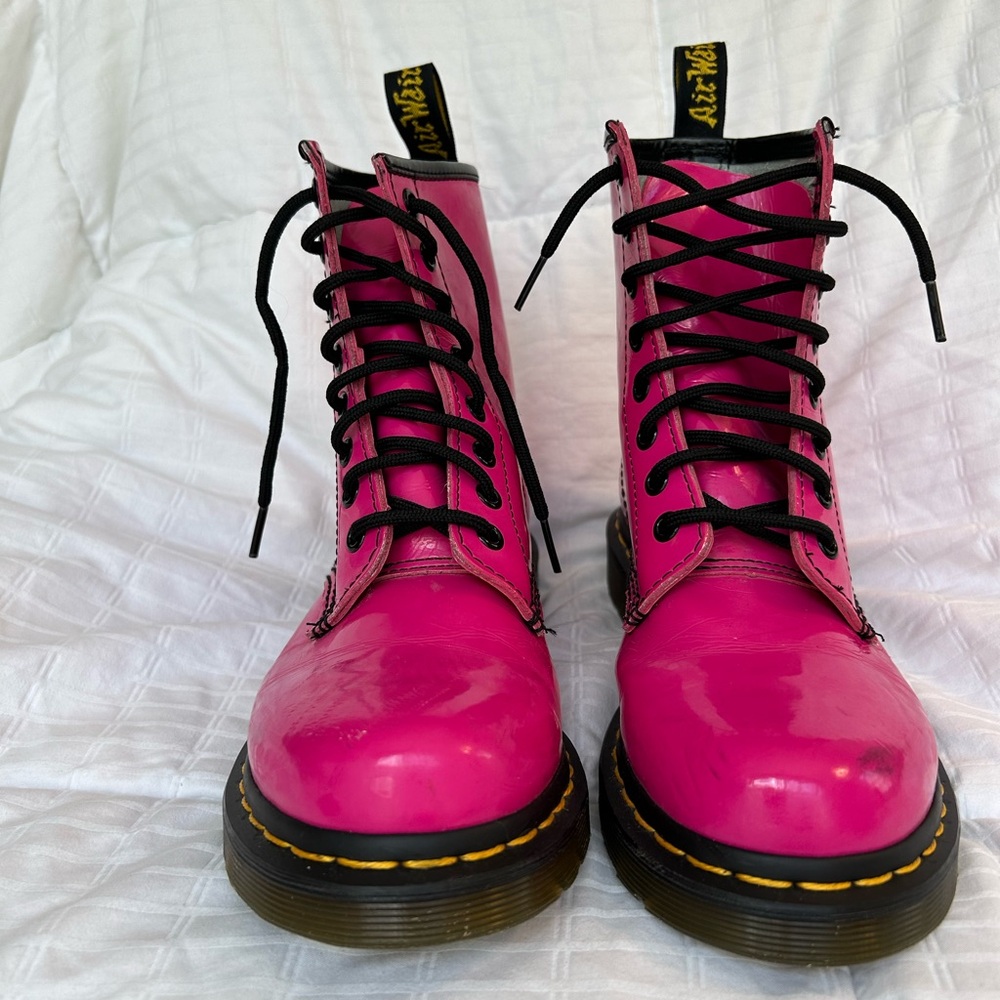 Doc Marten Pink Patent Leather Boot size 7
